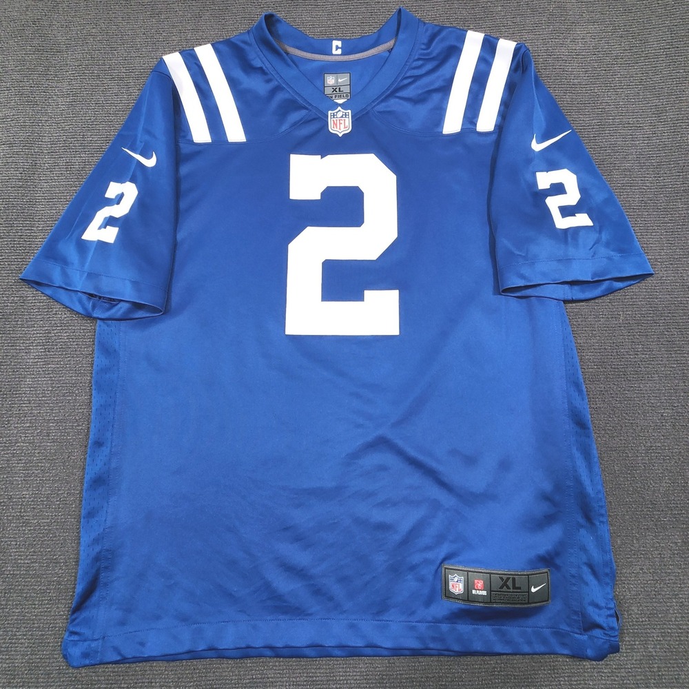 Nike Indianapolis Colts Carson Wentz #2 Jersey Mens‎ XL Blue NFL Football Sport